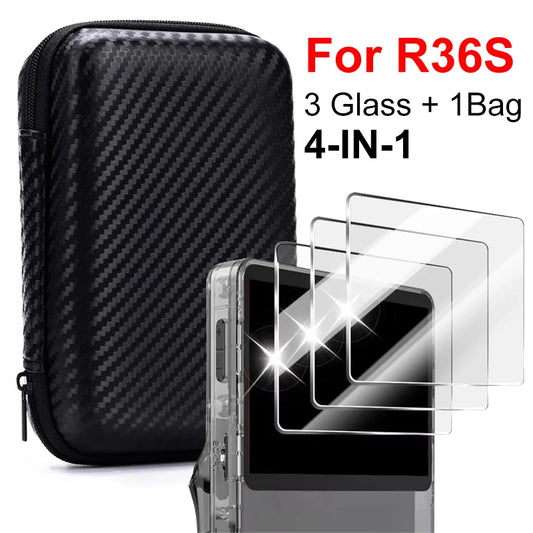 Case para la consola + 3 Protectores Cristal Templado